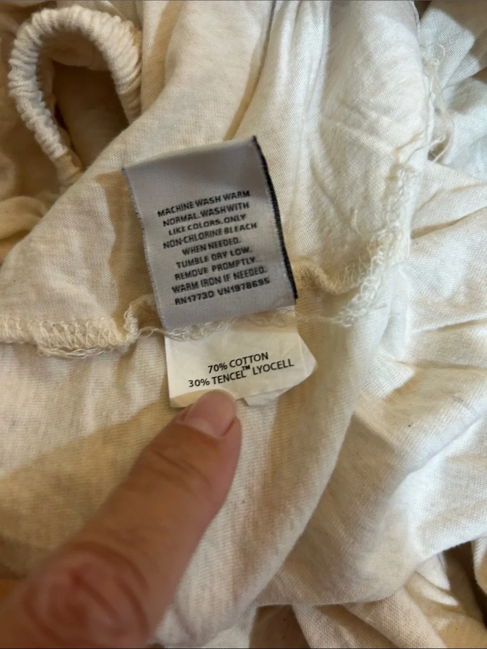 Nate Berkus Cream Jersey Knit Sheet Set /2pillowcases King